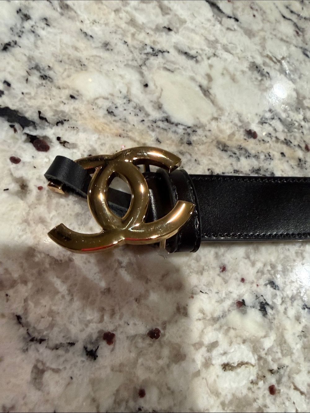 Classic Black Belt with Gold Buckle